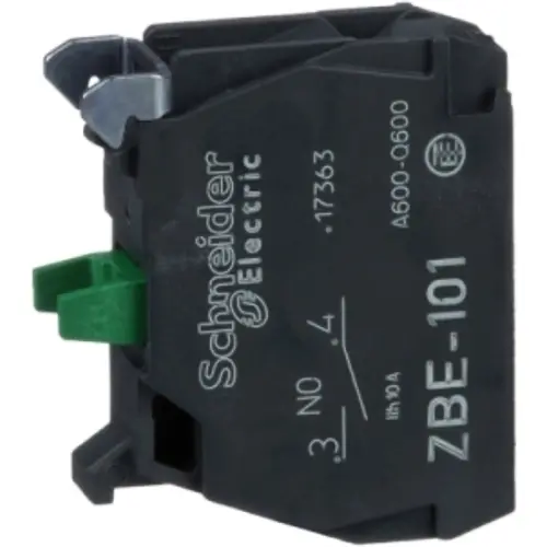 Schneider ZBE101 hulpcontactblok - contactelement voor kop 22mm, zilverlegering 1xNO contact