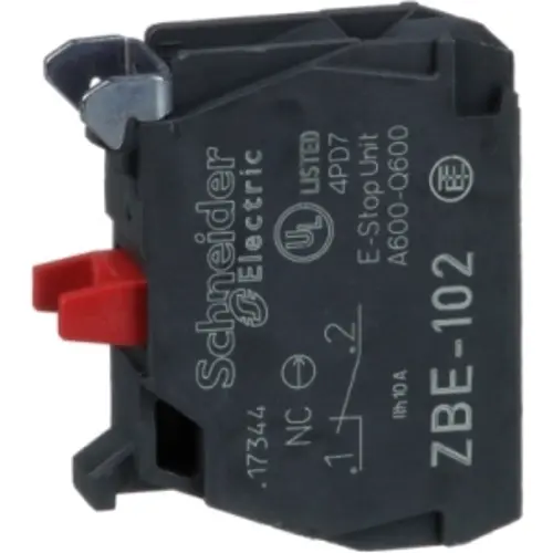 Schneider ZBE102 hulpcontactblok - contactelement voor kop 22mm, zilverlegering 1x-NC contact