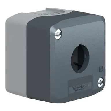 Schneider XALD01 drukknopkast leeg 1-gats grijs Harmony XAL-D