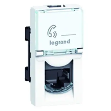 Legrand 076552 Wcd mod.jack. 1v  Cat.5E  Wit