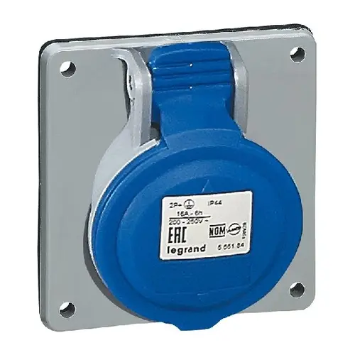 Legrand 555184 wandcontactdoos CEE 16A 2p blauw