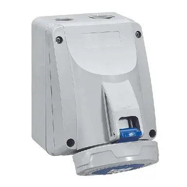 Legrand 555454 wandcontactdoos CEE 3-polig 32A 230V 6h IP67 blauw