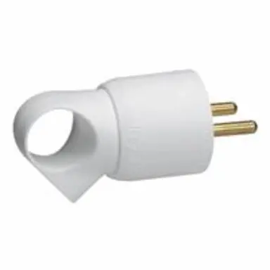 Legrand 050420 contactstop met CEE 7/6 stekker en trekoog recht wit