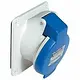 Schneider PKF16F423 inbouw wandcontactdoos schuin CEE 3-polig 16A 230V 6h IP44 blauw