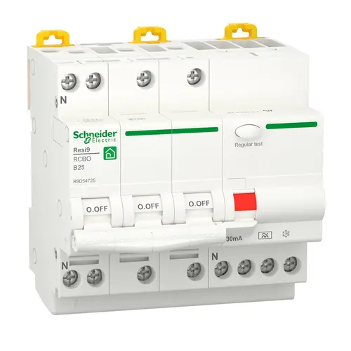 Schneider R9D54725 resi9 3p+n b25 30ma a 6ka