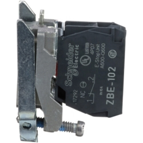 Schneider ZB4BZ102 lichaam - contactblok voor drukknop 22mm + 1x NC-contactelement