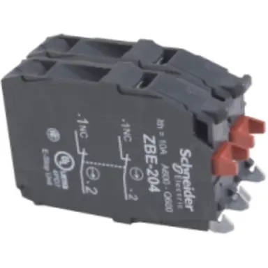 Schneider ZBE204 dubbel contactblok XB5 Harmony voor drukknop ZBE 22mm 2x NC contact