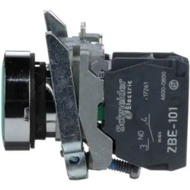 Schneider XB4BA31 drukknop terugverend groen verzonken 22mm ongemarkeerd 1x NO contact
