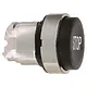 Schneider ZB4BL234 drukknop terugverend zwart uitspringend 22mm met STOP-symbool