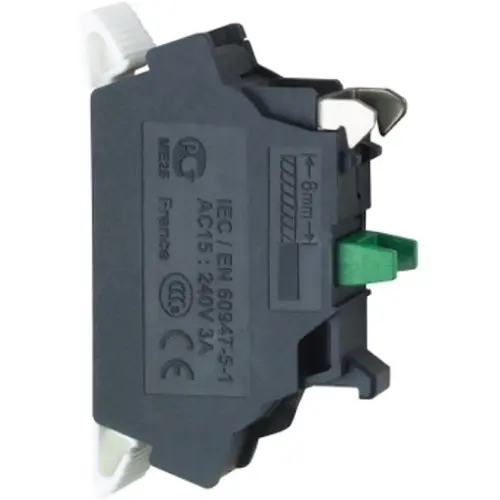 Schneider ZBE1015 hulpcontactblok - contactelement Harmony XB5 22mm 1xNO contact frontmontage + veerklemmen