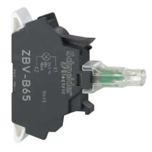 Schneider ZBVB65 lichtmodule voor kop 22mm LED blauw 24V Harmony XB5 veerklem-aansluiting