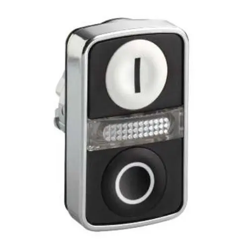 Schneider ZB4BW7A1721 Kop drukkn. 2v Zwart/wit Verli