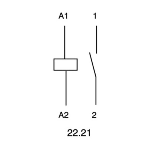 Finder 22.21.8.024.4000 installatierelais nom.spanning spoel 24V AC 250V/20A 1x NO contact