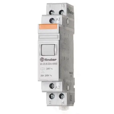 Finder 22.23.8.230.4000 installatierelais nom.spanning spoel 230V AC - 250V/20A 1x NO/1x NC contact