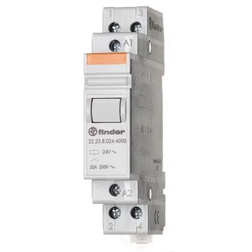 Finder 22.23.8.230.4000 installatierelais nom.spanning spoel 230V AC - 250V/20A 1x NO/1x NC contact