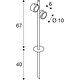 SLV 231535 Sitra 360 SL spike zuilarmatuur 2x9W GX53 antraciet