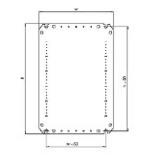 Eldon AMP08060 Montageplaat 800x600mm Staal