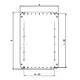 Eldon AMP08060 Montageplaat 800x600mm Staal