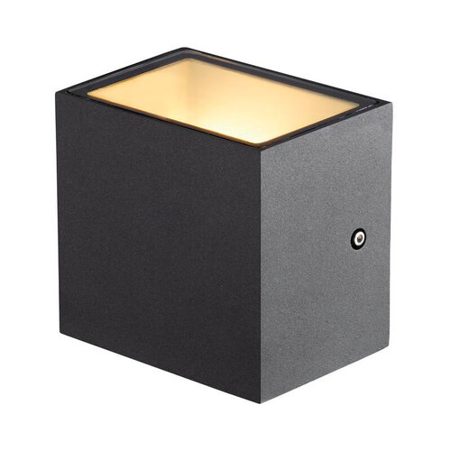 SLV 1002032 wandarmatuur LED 11W outdoor IP44 SITRA CUBE WL antraciet 3000K