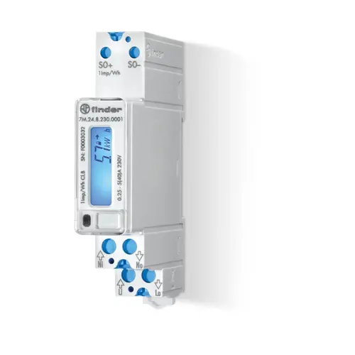 Finder 7M.24.8.230.0001 kwh meter dig 40a s0 lcd 1mod