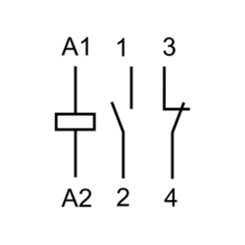 Finder 22.32.0.024.1520 magneetschakelaar 25A AC 50/60Hz 1x maakcontact + 1x verbreekcontact 24V-spoelspanning AgNi