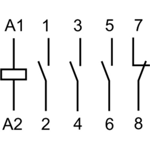 Finder 22.64.0.230.4710 magneetschakelaar 63A AC 50/60Hz 3x maakcontact + 1x verbreekcontact 230V-spoelspanning AgSnO2