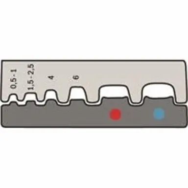 Haupa 210784/E persinzetstuk voor geïsoleerde perskabelschoenen 0,5 - 2,5 mm2 - adereindhulzen 0,5 - 6 mm2