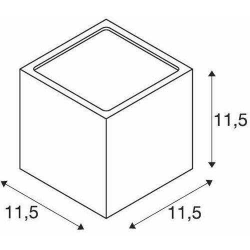 SLV 232535 wandarmatuur 2xGX53 fitting outdoor IP44 SITRA CUBE antraciet