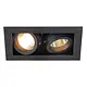 SLV 115520 Kadux 2x GU10 plafond inbouwarmatuur mat zwart excl. lichtbron