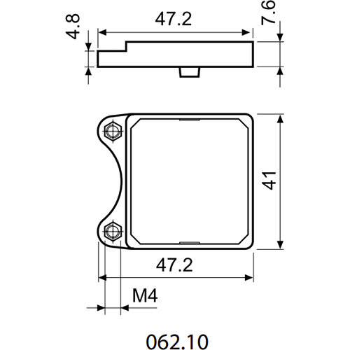 Finder 062.10 montageadapter M4 voor relais type 62.3 - 62.8 - 62.9 Serie62