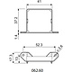 Finder 062.60 montageadapter Rugflens voor relais 62.3 - 62.8 - 62.9 Serie62