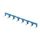 Finder 022.18 kambrug - doorverbindstrip 8-voudig 17,5mm breed 10A/250V blauw