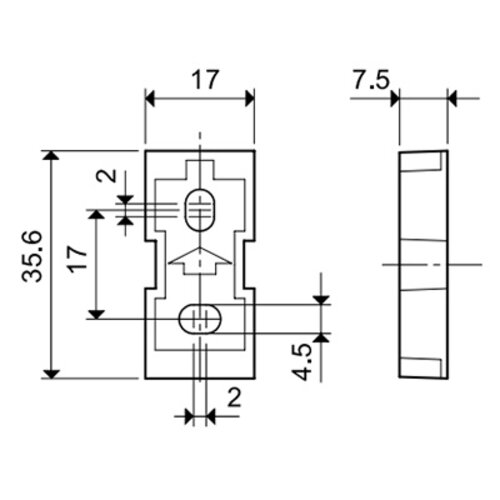 Finder 020.01 adapter voor paneelmontage 17,5mm breed