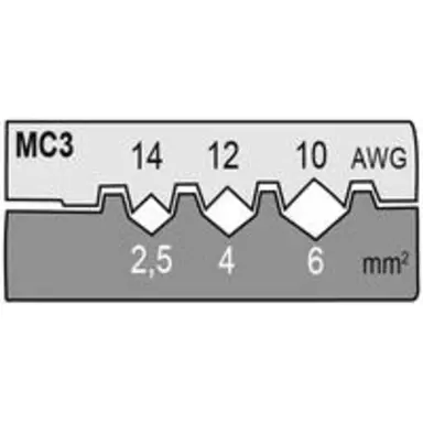Haupa 211657/E persmatrijs voor fotovoltaiek MC3