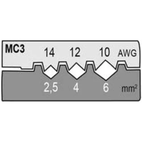 Haupa 211657/E persmatrijs voor fotovoltaiek MC3