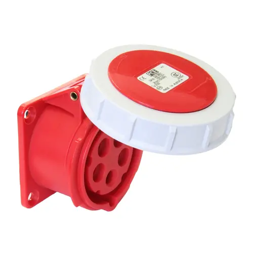 PCE 3252-6V wandcontactdoos CEE 5-polig 32A 400V rood 6h IP67