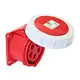 PCE 3252-6V wandcontactdoos CEE 5-polig 32A 400V rood 6h IP67