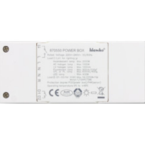 Klemko PLF-IB-PIR Lumiko 870550 aanwezigheidsdetector 360gr. plafond inbouw met schakelunit