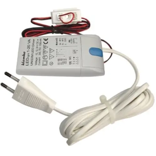 Klemko LED-DRV-20D2/MS LED driver geschikt voor constante stroom/spanning 350-1200ma 12/24V dimbaar