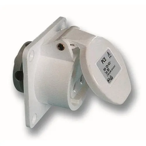 PCE 382-12F8V inbouw wandcontactdoos CEE 2-polig 16A 40-50V 12h wit IP44