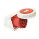 PCE 1242-3V CEE wandcontactdoos 4-polig 32A 400V rood IP67