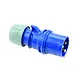 PCE 015-7V CEE-contactstop 16A 500V 5-polig zwart 7h IP44