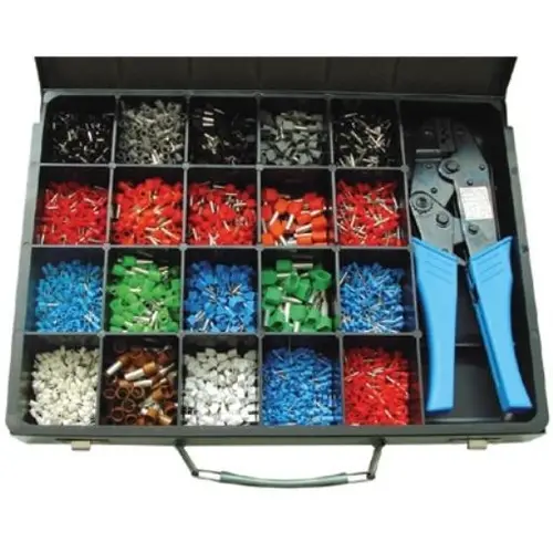 Klemko ATM-GPH-KT 910020 assortimentsdoos geïsoleerde adereindhulzen met tang