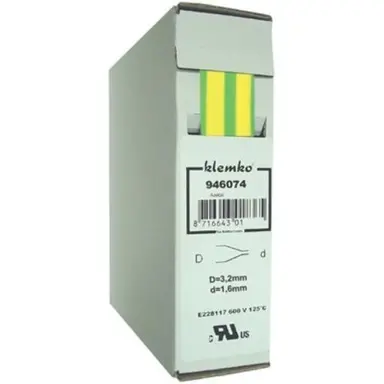 Klemko FP4TB-GG-3.2 946074 Krimpkous 3.2/1.6mm Groen/geel