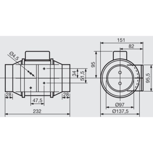 Soler & Palau TD 160/100 ECOWATT buisventilator TD ECOWATT - 160/100