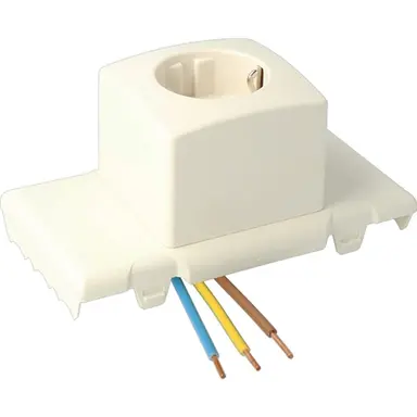 Attema AT1622 bk1619 lasdoos-deksel met 1-voudig randaarde wandcontactdoos