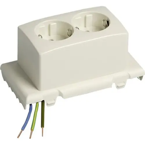 Attema AT1623 bk1619 lasdoos deksel 2-voudig randaarde wandcontactdoos