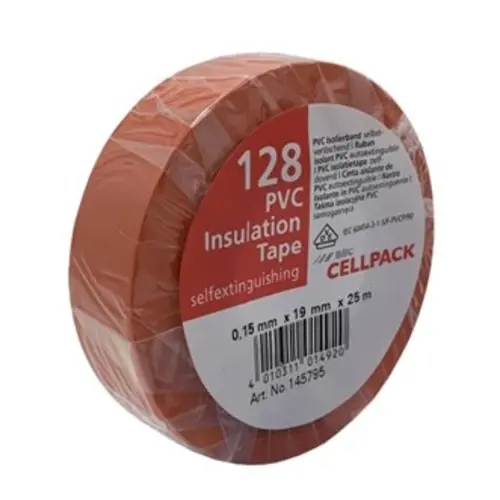 Cellpack TAPE128 19 OR tape serie128 19mm x 25mtr d=0.15m oranje