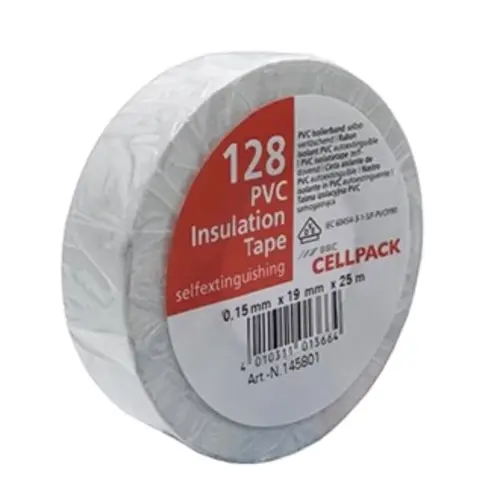 Cellpack TAPE128 19 WT tape serie128 19mm x 25mtr d=0.15mm wit