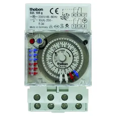 Theben 1880033 SUL 188 g schakelklok 24 uurs sch.ruiters gangres. 2 wissel 3 mod
